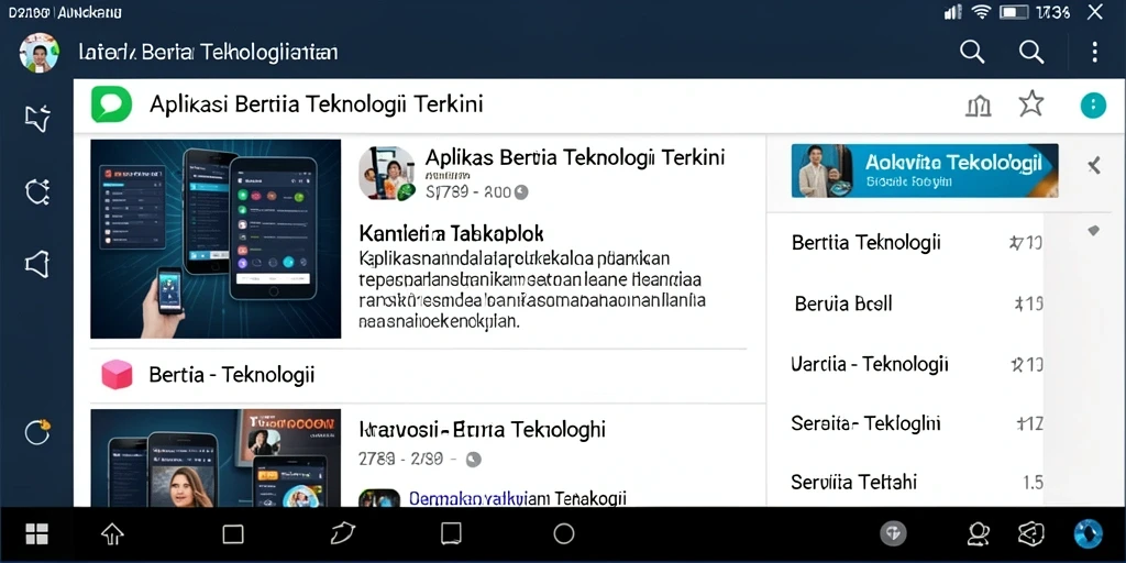 Tampilan aplikasi 2739 dengan berita teknologi terbaru.