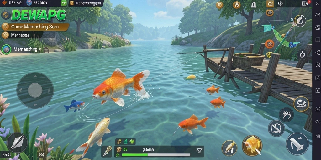 Antarmuka DEWAPG yang menarik dengan fungsi memancing yang intuitif.