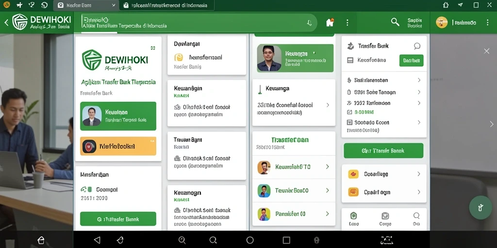 Antarmuka DEWIHOKI yang sederhana dan fungsional untuk Transfer Bank.