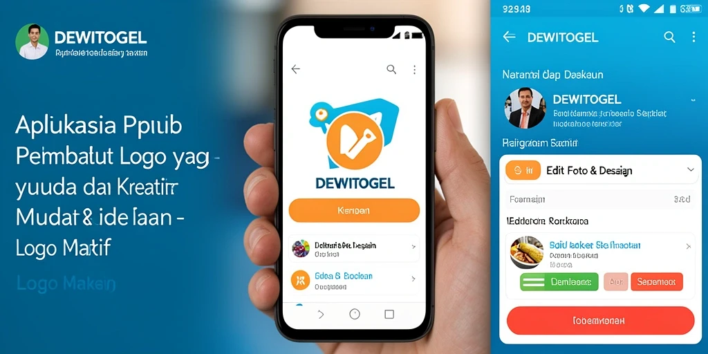 Antarmuka DEWITOGEL yang memudahkan pembuatan logo.