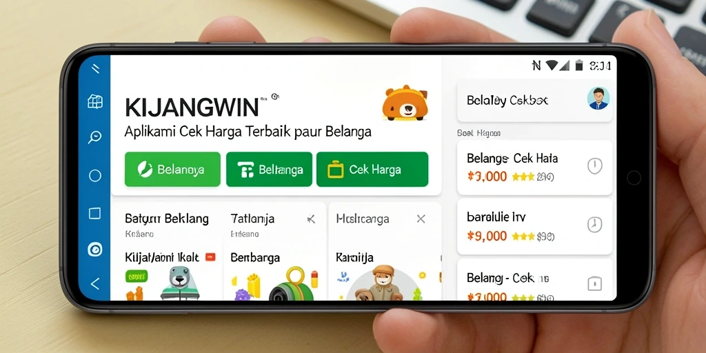 Antarmuka KIJANGWIN yang memudahkan pengguna untuk cek harga.