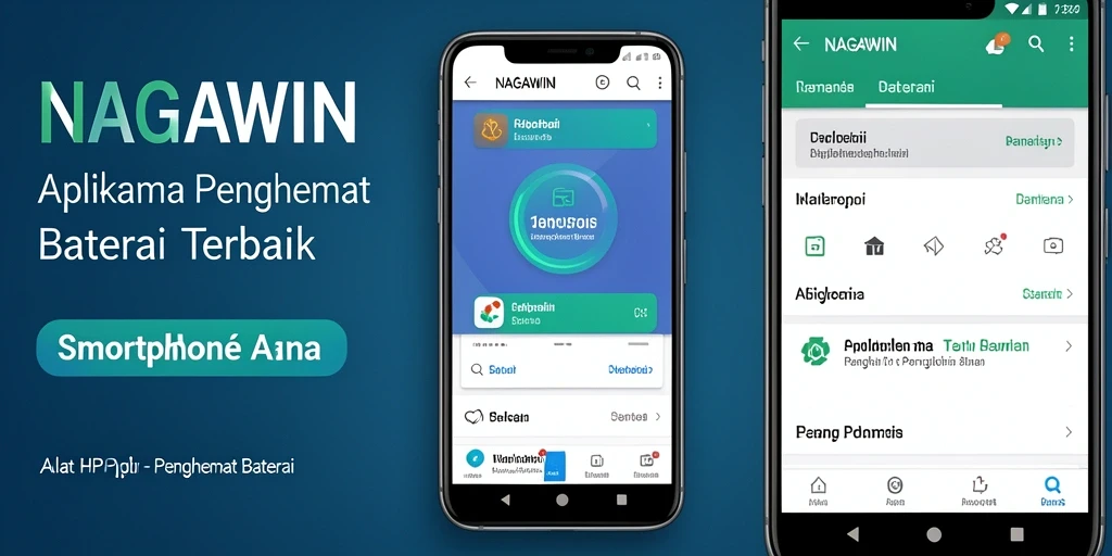 Antarmuka NAGAWIN yang intuitif untuk penghematan baterai.