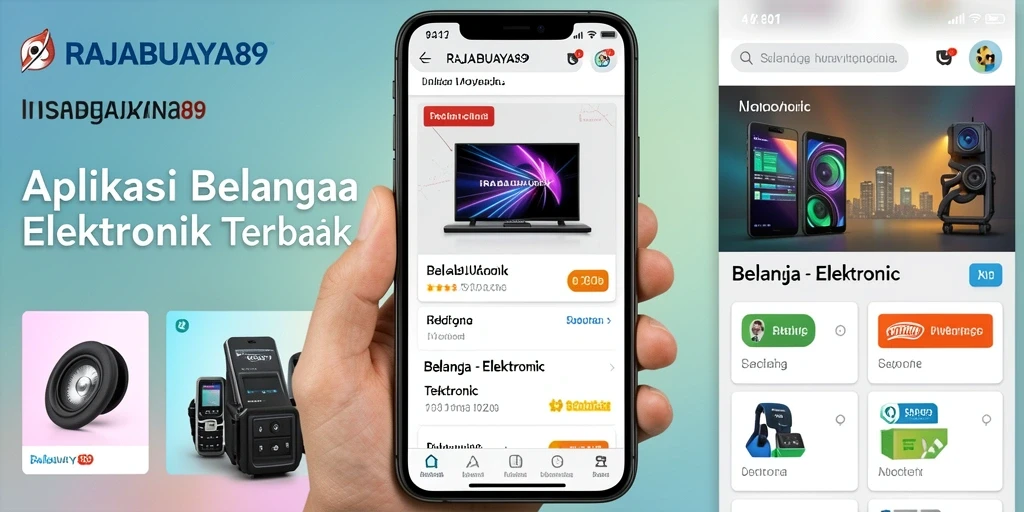 Tampilan antarmuka aplikasi RAJABUAYA89 yang user-friendly untuk belanja elektronik.