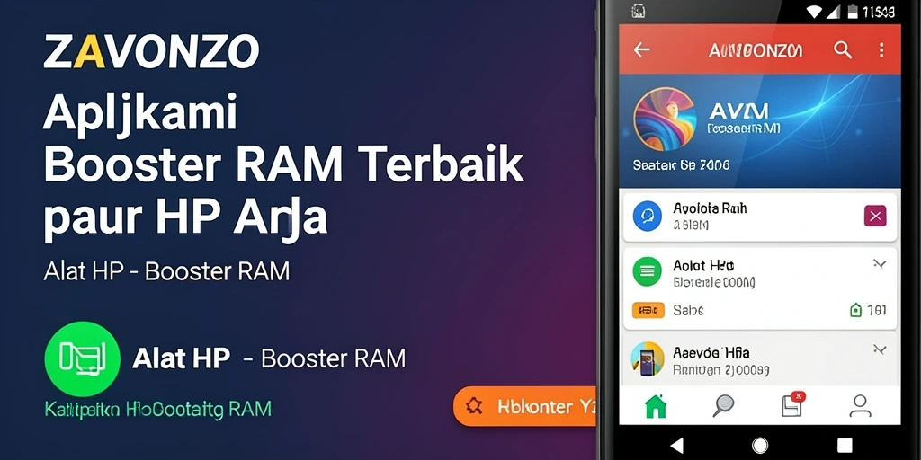 Antarmuka ZAVONZO yang intuitif dengan fitur Booster RAM.